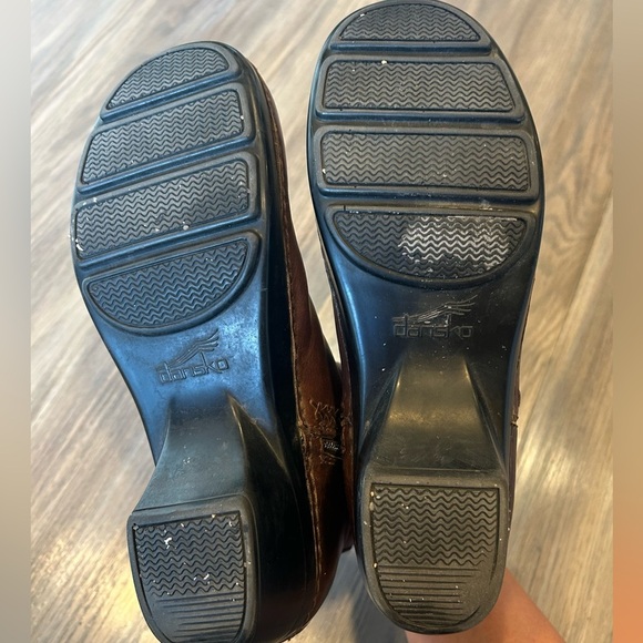 Womens Dansko Scout Brown Leather Ankle Zip Bootie Boots Size 40 Workwear Boho - Picture 15 of 16